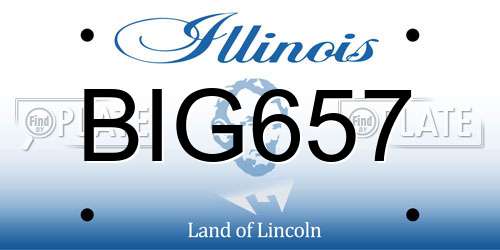 BIG657 Illinois License Plate