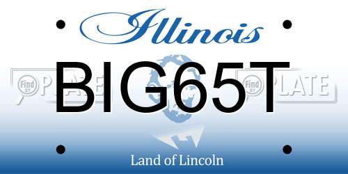 BIG65T Illinois License Plate