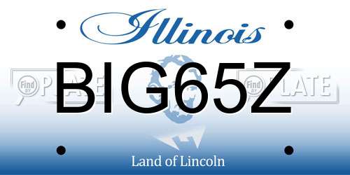 BIG65Z Illinois License Plate