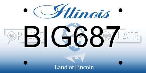 BIG687 Illinois License Plate