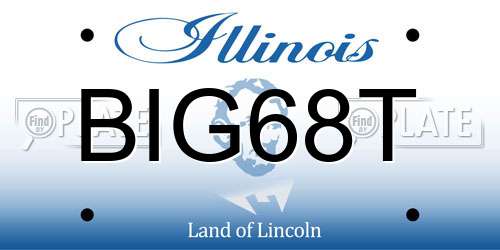 BIG68T Illinois License Plate