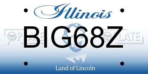 BIG68Z Illinois License Plate