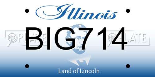 BIG714 Illinois License Plate