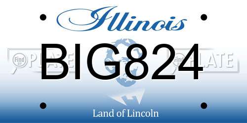 BIG824 Illinois License Plate
