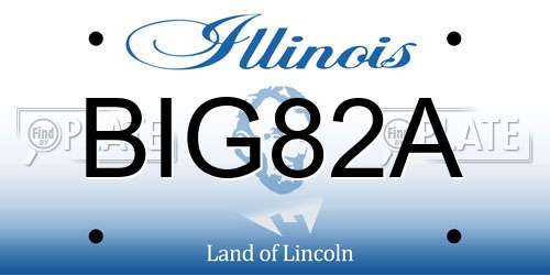 BIG82A Illinois License Plate