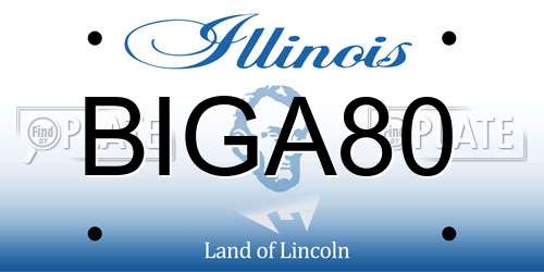 BIGA80 Illinois License Plate