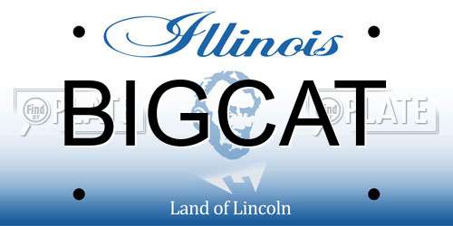 BIGCAT Illinois License Plate