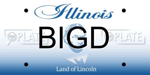 BIGD Illinois License Plate