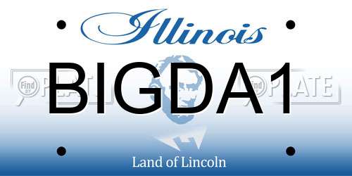 BIGDA1 Illinois License Plate
