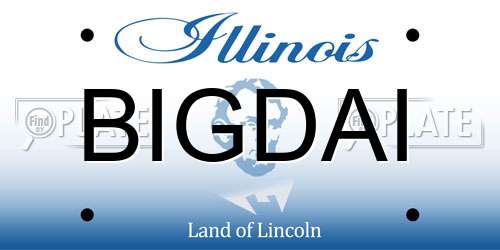 BIGDAI Illinois License Plate