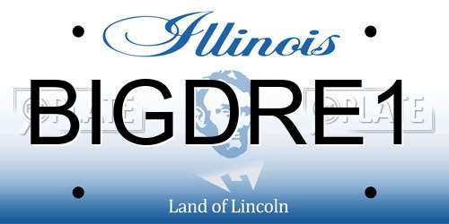BIGDRE1 Illinois License Plate