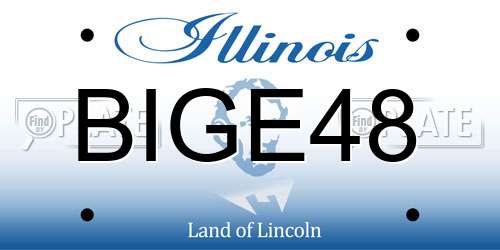 BIGE48 Illinois License Plate