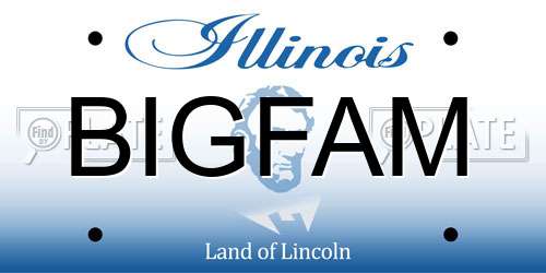 BIGFAM Illinois License Plate