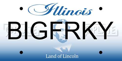 BIGFRKY Illinois License Plate