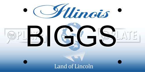 BIGGS Illinois License Plate
