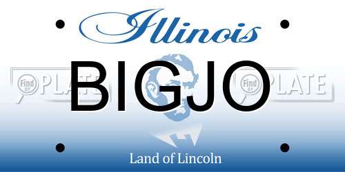 BIGJO Illinois License Plate