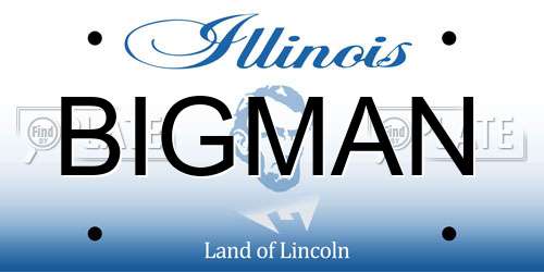 BIGMAN Illinois License Plate