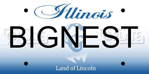BIGNEST Illinois License Plate