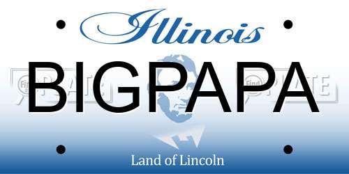 BIGPAPA Illinois License Plate