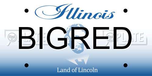 BIGRED Illinois License Plate