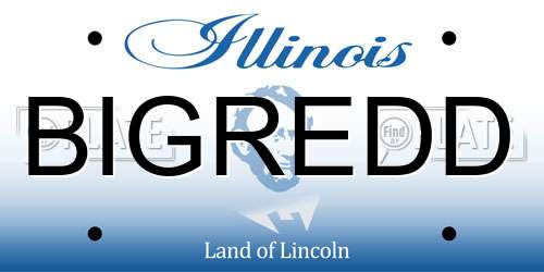 BIGREDD Illinois License Plate
