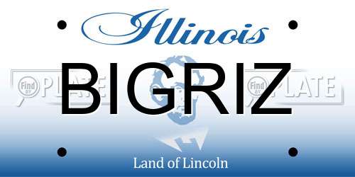 BIGRIZ Illinois License Plate