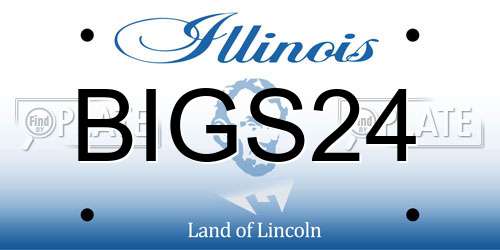 BIGS24 Illinois License Plate