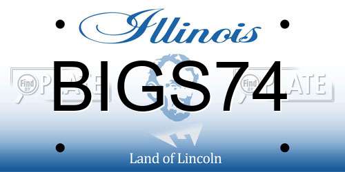 BIGS74 Illinois License Plate