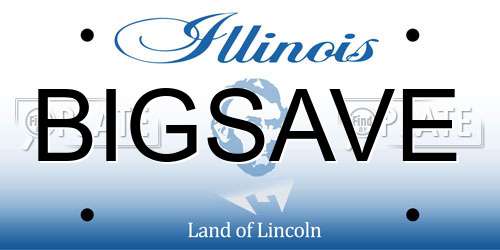 BIGSAVE Illinois License Plate