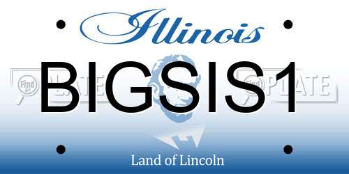 BIGSIS1 Illinois License Plate