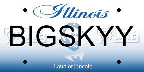 BIGSKYY Illinois License Plate