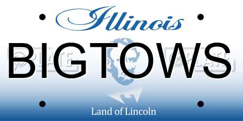 BIGTOWS Illinois License Plate