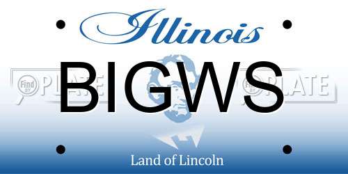BIGWS Illinois License Plate