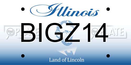 BIGZ14 Illinois License Plate