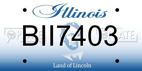 BII7403 Illinois License Plate