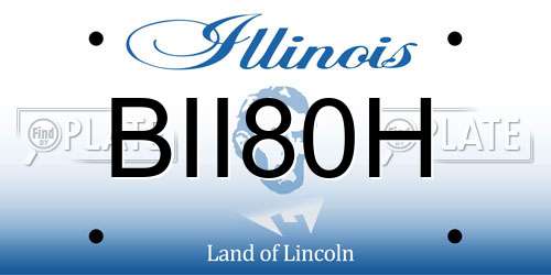 BII80H Illinois License Plate
