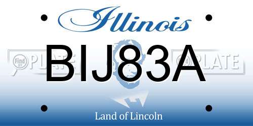 BIJ83A Illinois License Plate