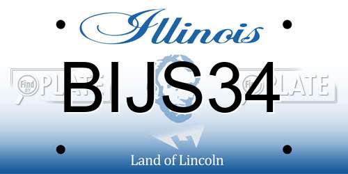 BIJS34 Illinois License Plate