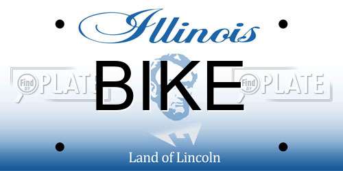 BIKE Illinois License Plate