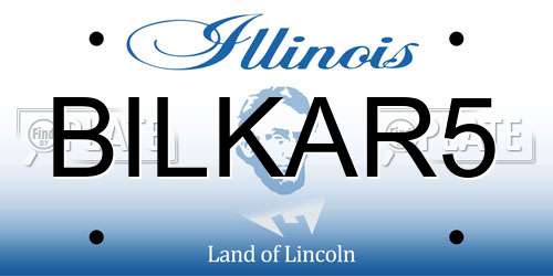 BILKAR5 Illinois License Plate