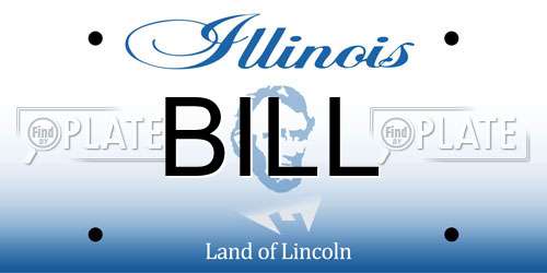 BILL Illinois License Plate