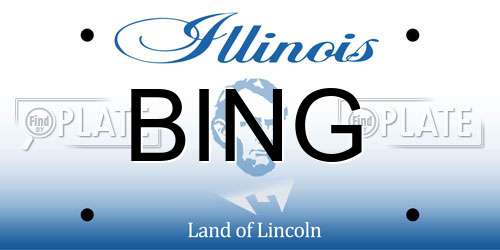 BING Illinois License Plate