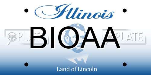 BIOAA Illinois License Plate