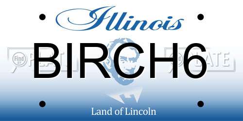 BIRCH6 Illinois License Plate