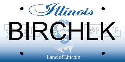 BIRCHLK Illinois License Plate