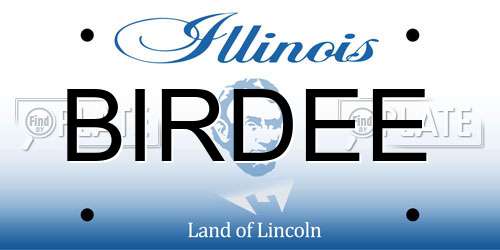 BIRDEE Illinois License Plate