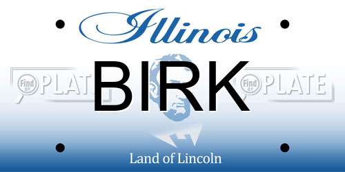 BIRK Illinois License Plate