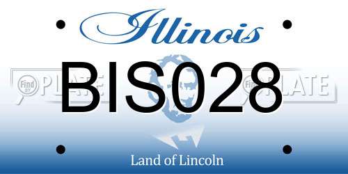 BIS028 Illinois License Plate