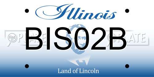 BIS02B Illinois License Plate