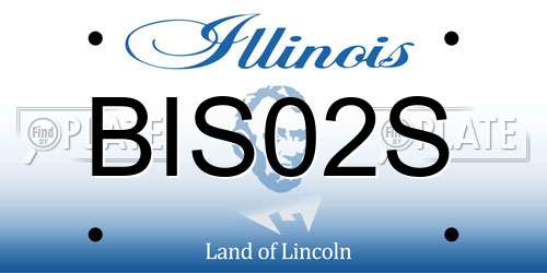 BIS02S Illinois License Plate